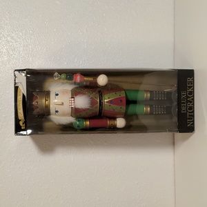 Nutcracker Holiday Christmas gift wood traditional guard red green gold used